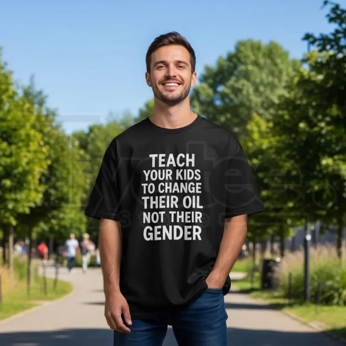 Teach Kids To Change Oil T-Shirt – Funny Automotive Mechanic Tee