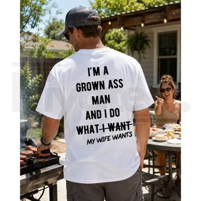 Real Man Listens To My Wife T-Shirt – Funny Husband Sarcastic Tee