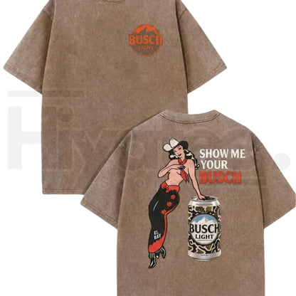 Y2K Pin Up Cowgirl Washed Black Graphic Tee