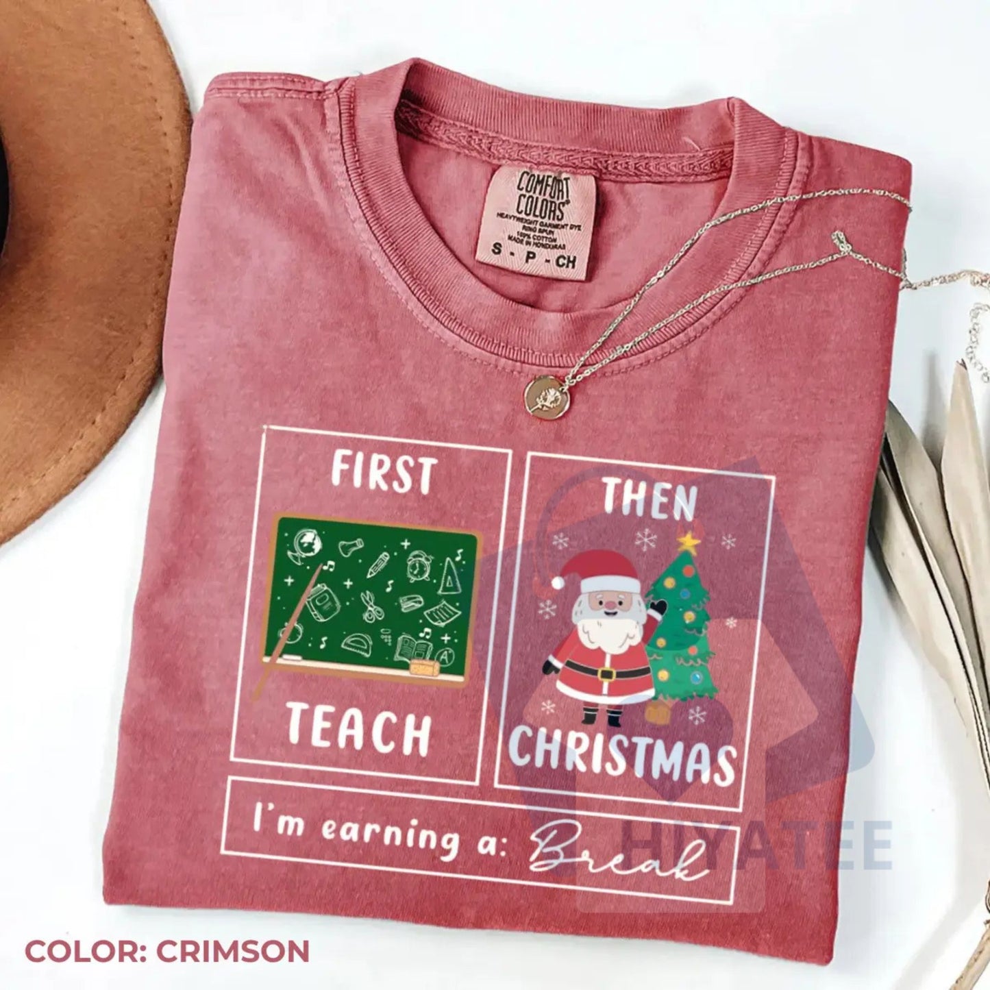 Comfort Colors "First Teach The Christmas" Shirt – Teacher Break Special Education Tee