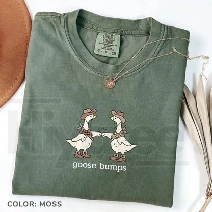 Comfort Colors® Goose Bumps Western T-Shirt – Funny Silly Goose Cowboy Tee