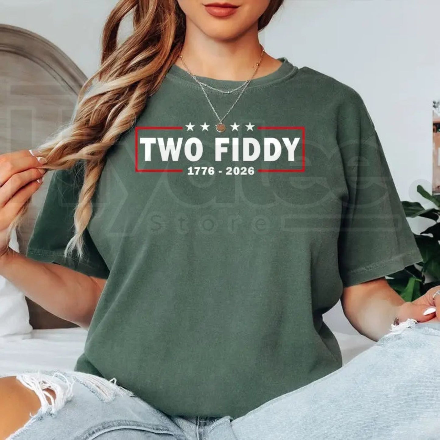 Comfort Colors Two Fiddy Shirt – USA 250 Years Funny Patriotic Tee, Retro 1776 2026 Independence Day Gift