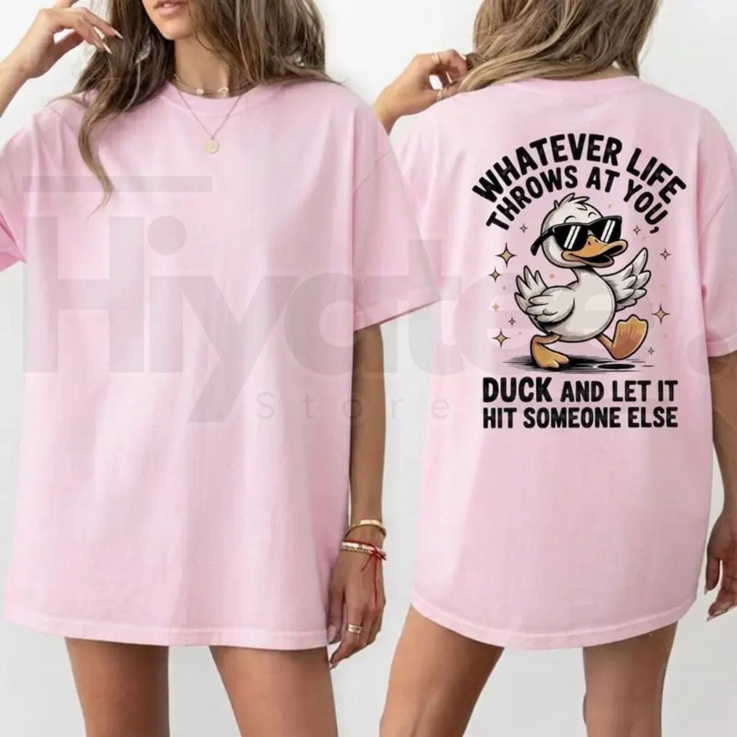 Whatever Life Throws At You Duck Shirt – Funny Cute Sarcastic Graphic Tee