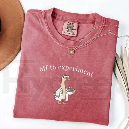 Comfort Colors Funny Scientist Goose Shirt Cute Science Lover Lab Tee Gift
