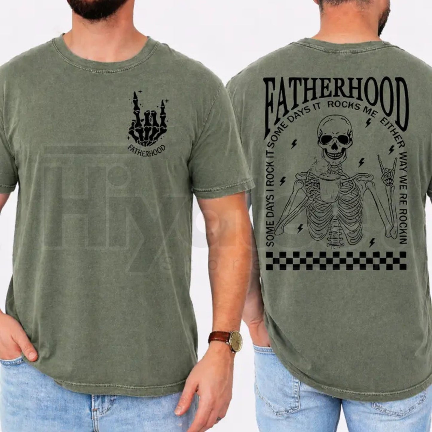 Comfort Colors® Fatherhood Shirt – Funny Skeleton Cool Dad Club Tee