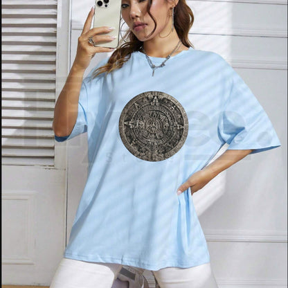 Ancient Mesoamerican Aztec Sun Stone T-Shirt – Mayan Calendar Graphic Tee