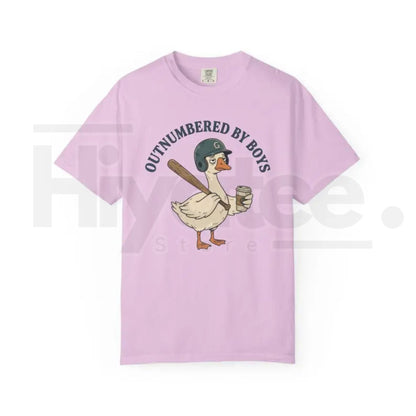 Comfort Colors® Funny Boy Mom Shirt – Outnumbered By Boys Goose Graphic Tee