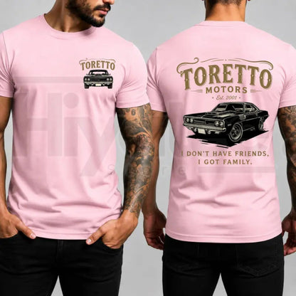 Toretto Motors Vintage Racing T-Shirt – Muscle Car Street Racing Graphic Tee
