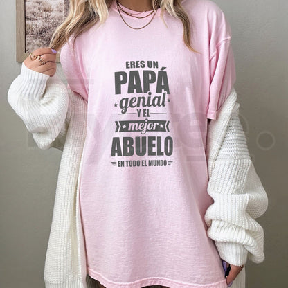 "Eres Un Papá Genial" – Spanish Father & Grandpa Heritage Graphic Top