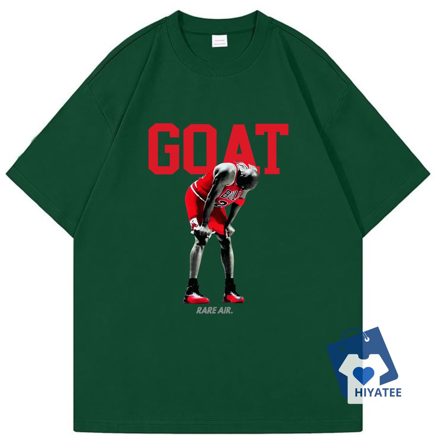 Black GOAT Jordan 12 Flu Game Sneaker Tee – Vintage Basketball-Inspired Shirt