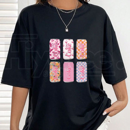 Women's Diet Soda Graphic Top – Retro Summer Casual Tee