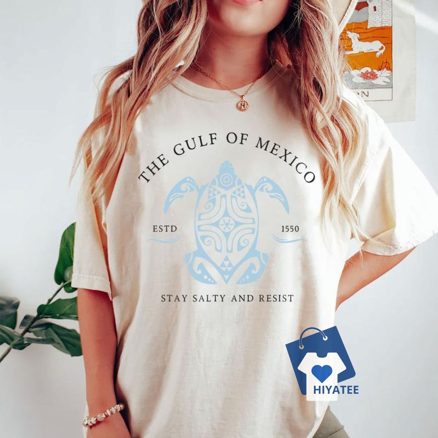 Gulf of Mexico Stay Salty and Resist Turtle Tee – Coastal Vibes & Conservation Statement!