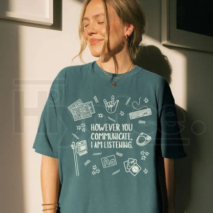 Comfort Colors® Everyone Deserves Communication T-Shirt – Speechie AAC & SPED Inclusion Tee