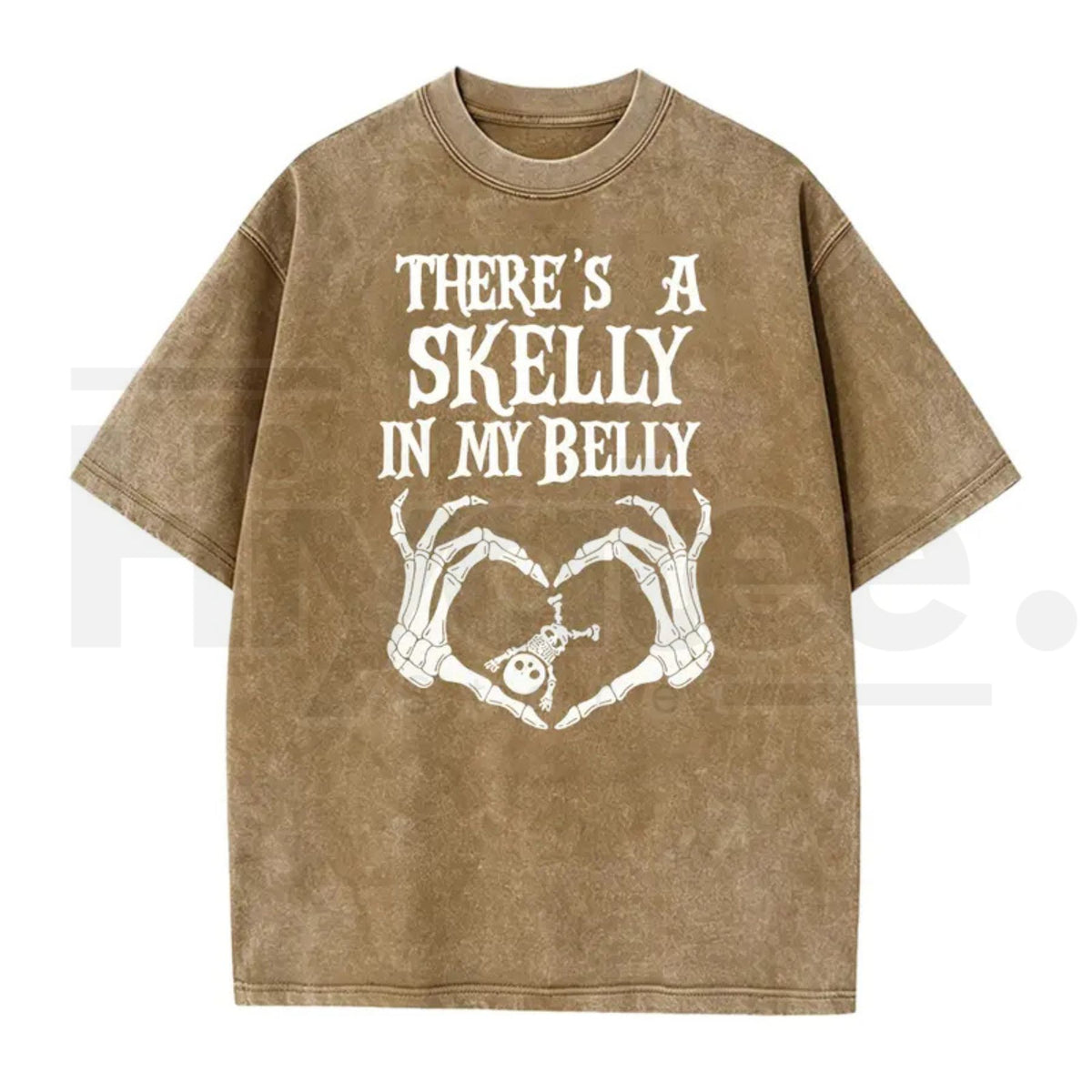 Spooky Mama Pumpkin Baby Reveal Washed Tee