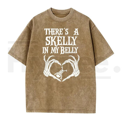 Spooky Mama Pumpkin Baby Reveal Washed Tee