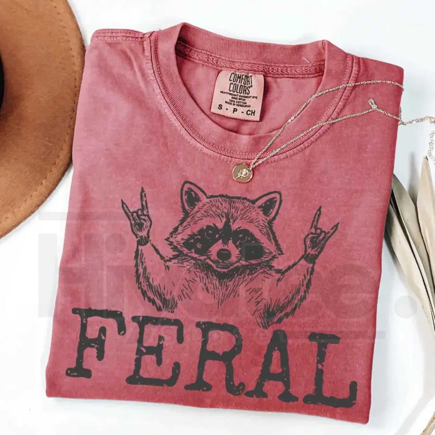 Comfort Colors® Feral Raccoon Shirt – Funny Ironic Trash Panda Graphic Tee