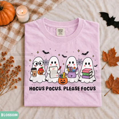 Comfort Colors Funny Teacher Ghost Halloween School Tee