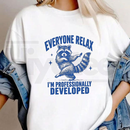 Comfort Colors Funny Raccoon Teacher T-Shirt – Professionally Developed Tee