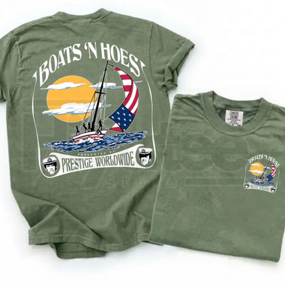 Comfort Colors® Boats and Hoez Tee – Retro Step Brothers Movie T-Shirt