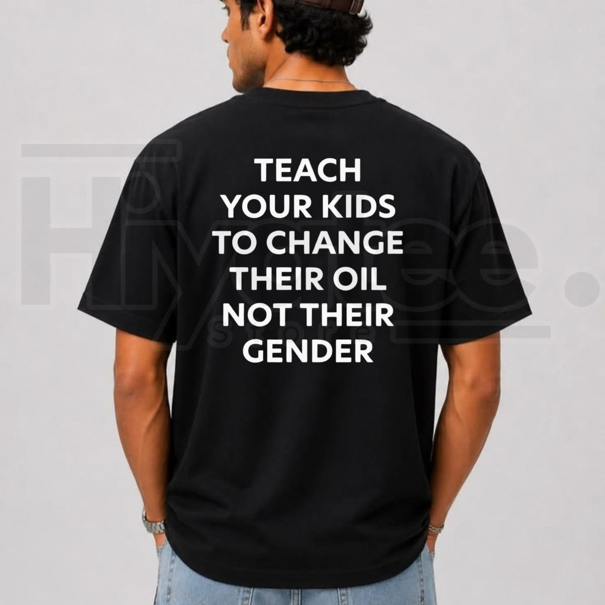Teach Your Kids To Change Their Oil Not Their Gender T-Shirt – Funny Conservative Graphic Tee