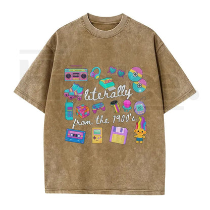 Literally From The 1900s Vintage T-Shirt – Funny Retro 90s Meme Graphic Tee