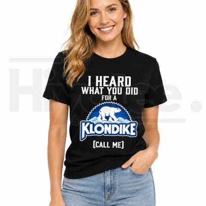 Funny Klondike Parody Ice Cream T-Shirt – I Heard What You Did Polar Bear Tee