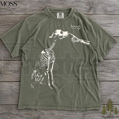 Comfort Colors Dog Skeleton Funny Boop Halloween Tee