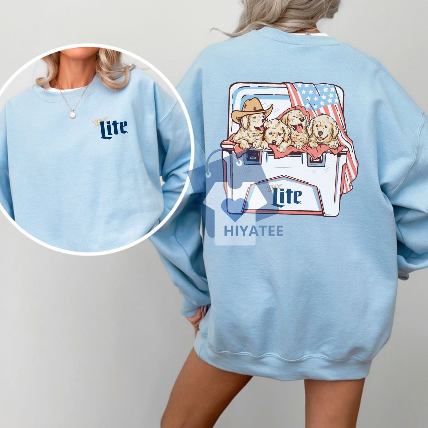 Dogs and Beer Sweatshirt – 4th of July Patriotic Pullover for Men & Women