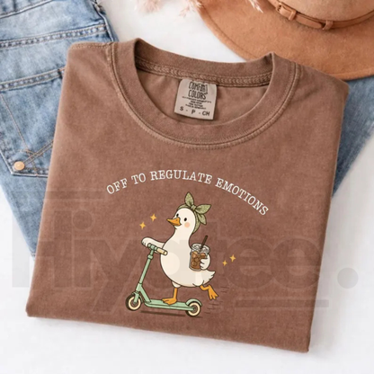 Silly Goose Therapist Tee Off To Regulate Emotions Mental Health Counselor Shirt