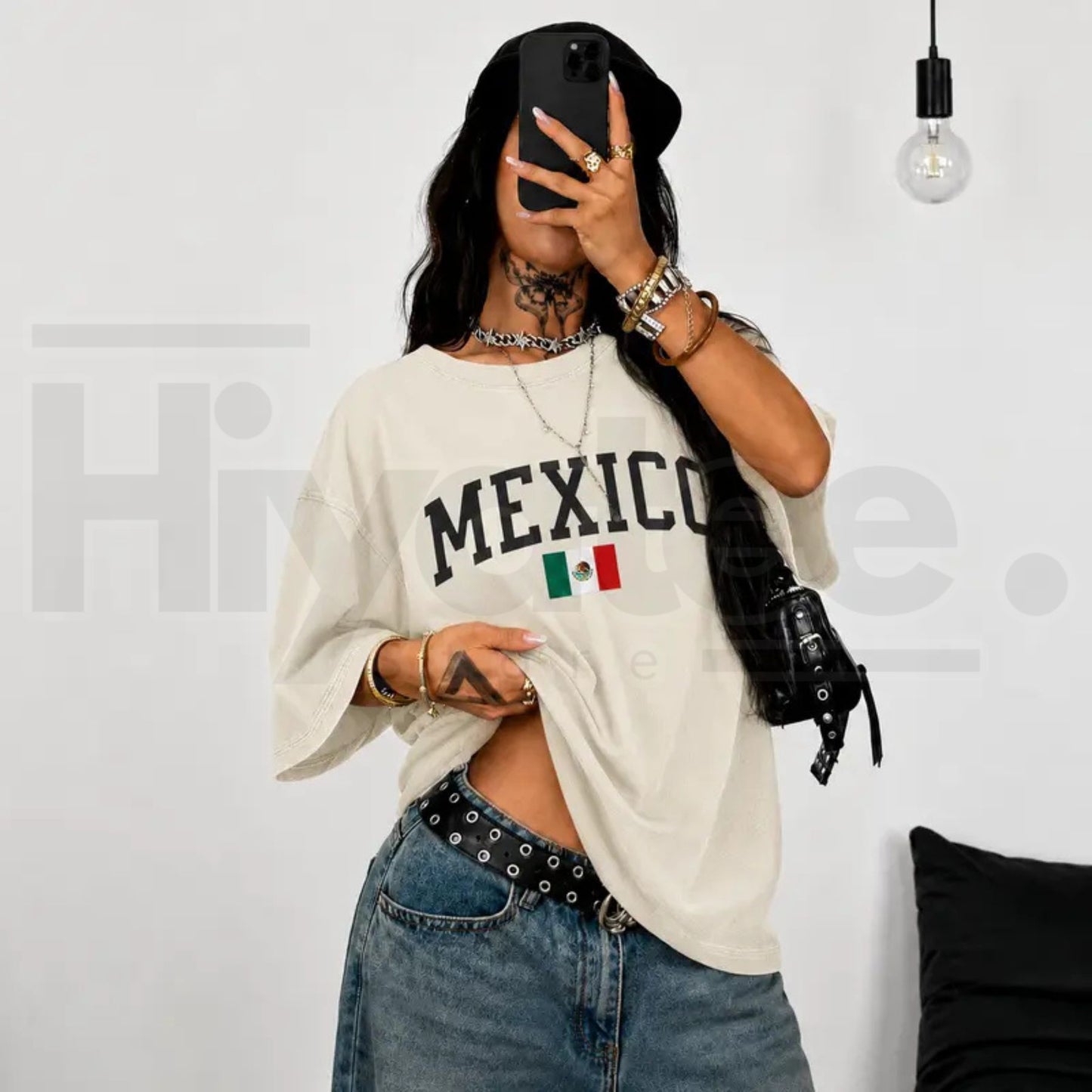 Distressed Mexico Vintage T-Shirt – Snow Washed Mexican Flag Graphic Tee
