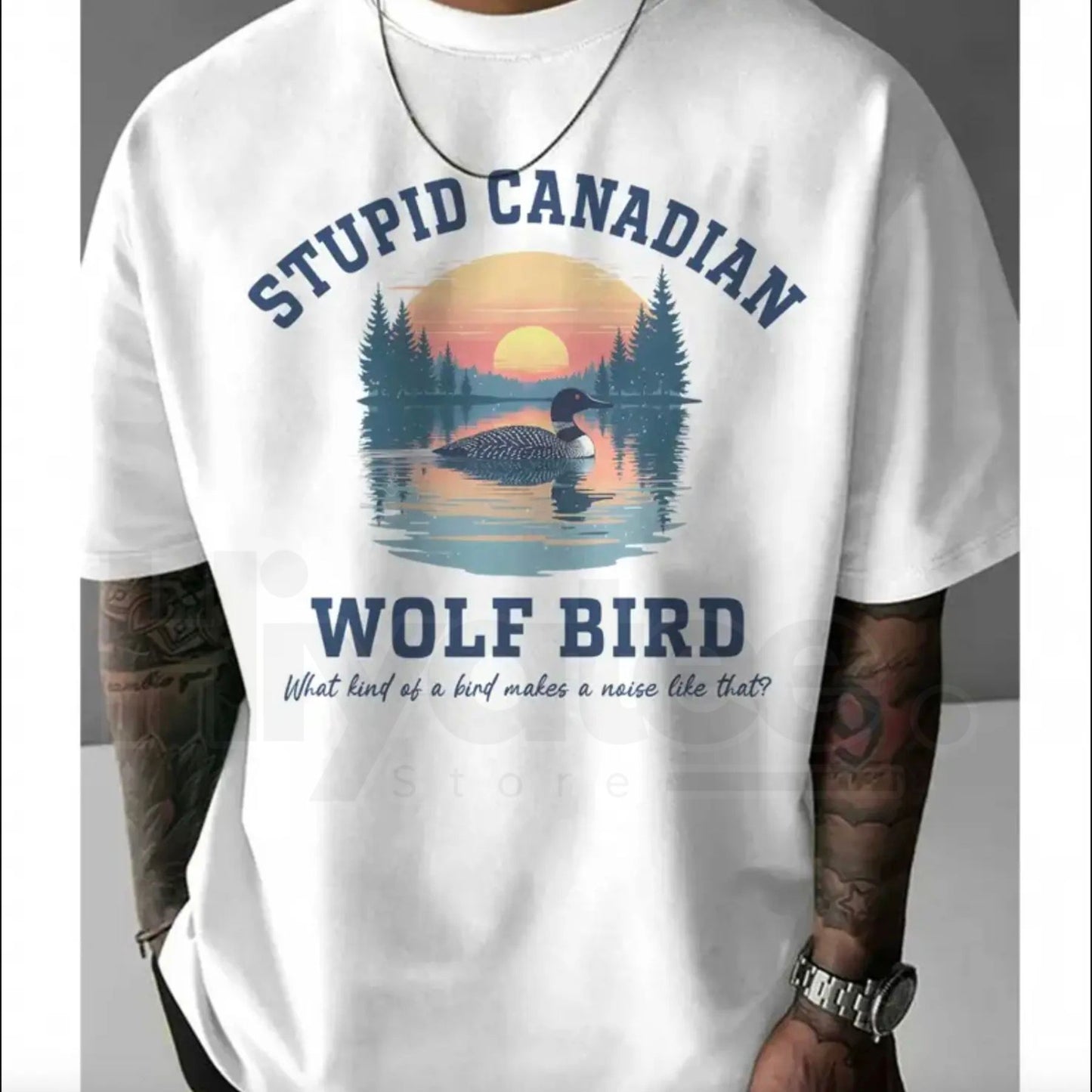 Stupid Canadian Wolf Bird T-Shirt