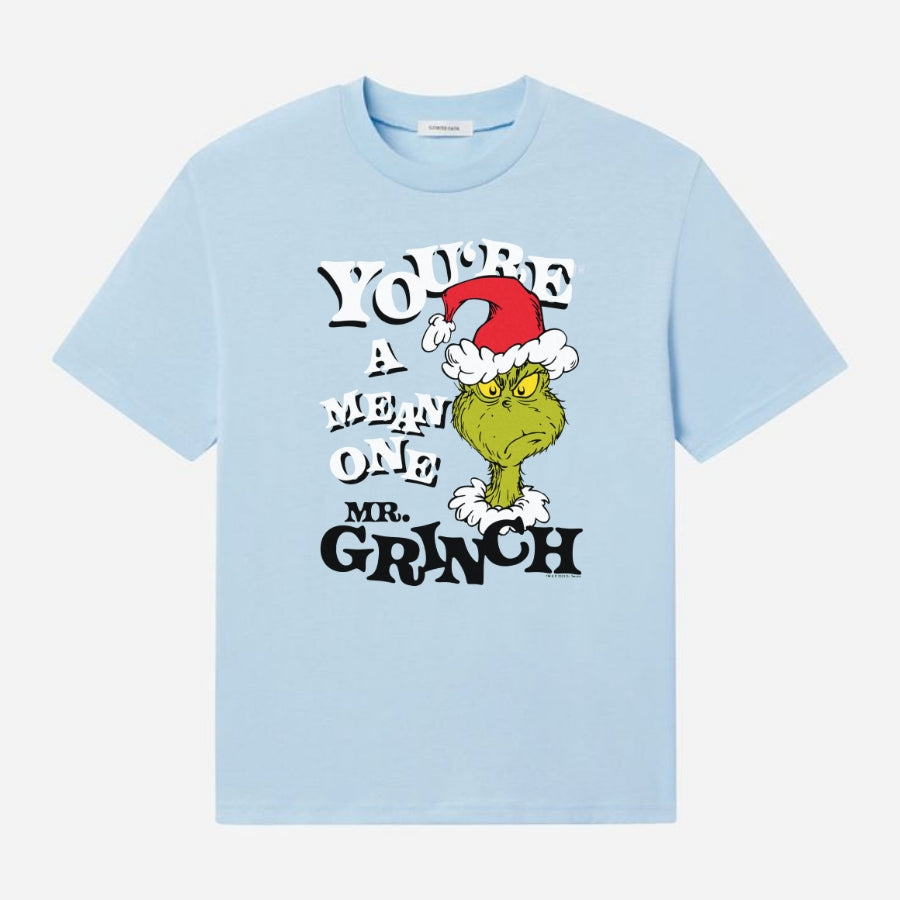 Men's Dr. Seus Christmas Grinch You're a Mean One Portrait Graphic T-Shirt - Hiyatee