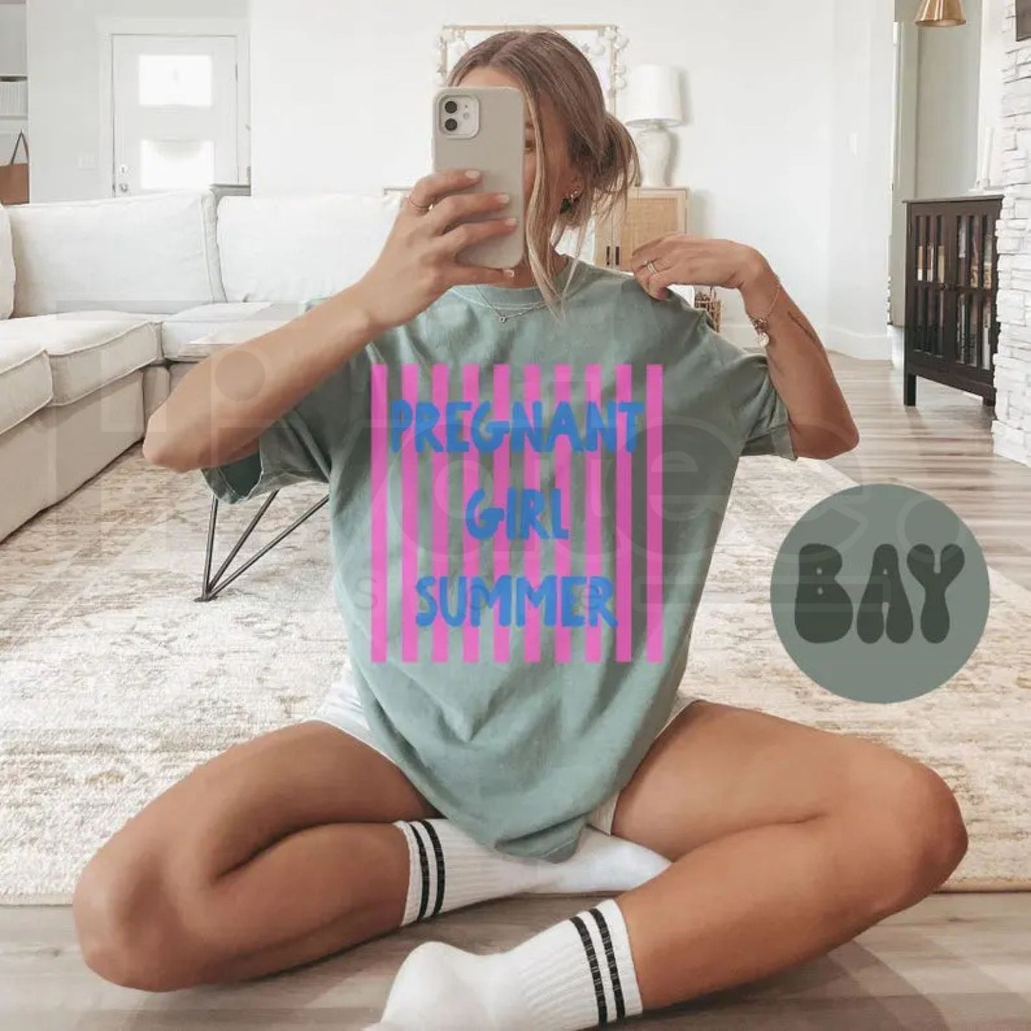 Comfort Colors® Summer Pregnancy Announcement T-Shirt – First Baby Reveal Tee & Mother’s Day Gift