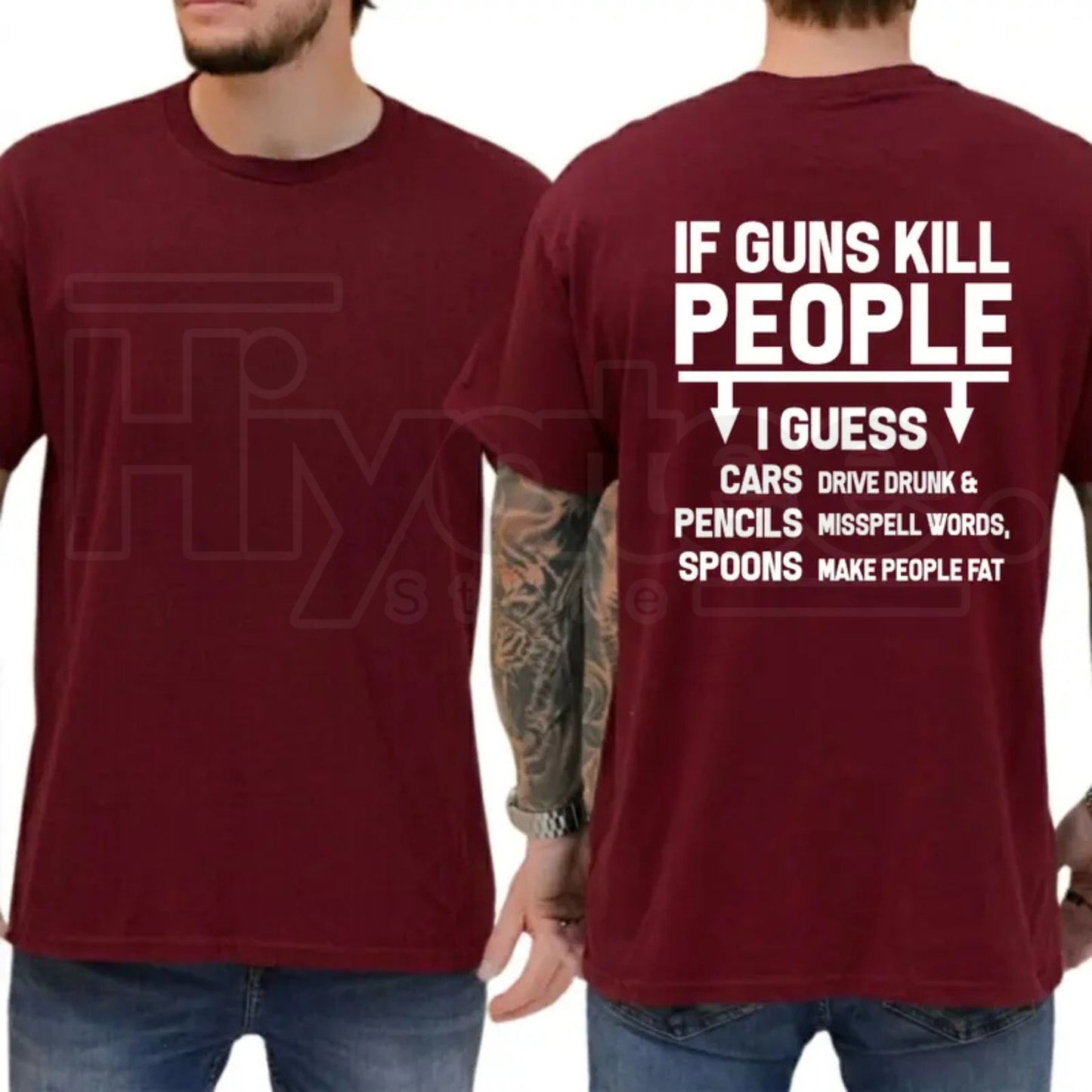 If Guns K People Sarcastic T-Shirt – Funny Conservative Republican Trump Supporters Tee