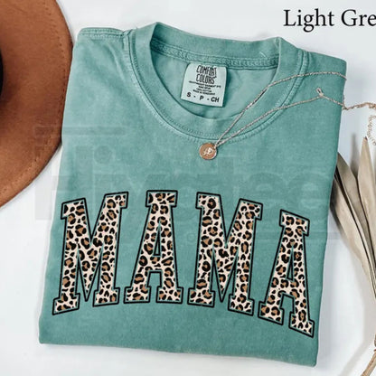Comfort Colors® Leopard Mama Shirt – Trendy Mama Graphic Tee & Funny Mothers Day Gift