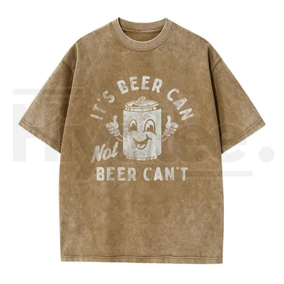 "Beer Can Not Beer Can't" Funny Pun T-Shirt – 180g Optimistic Graphic Tee