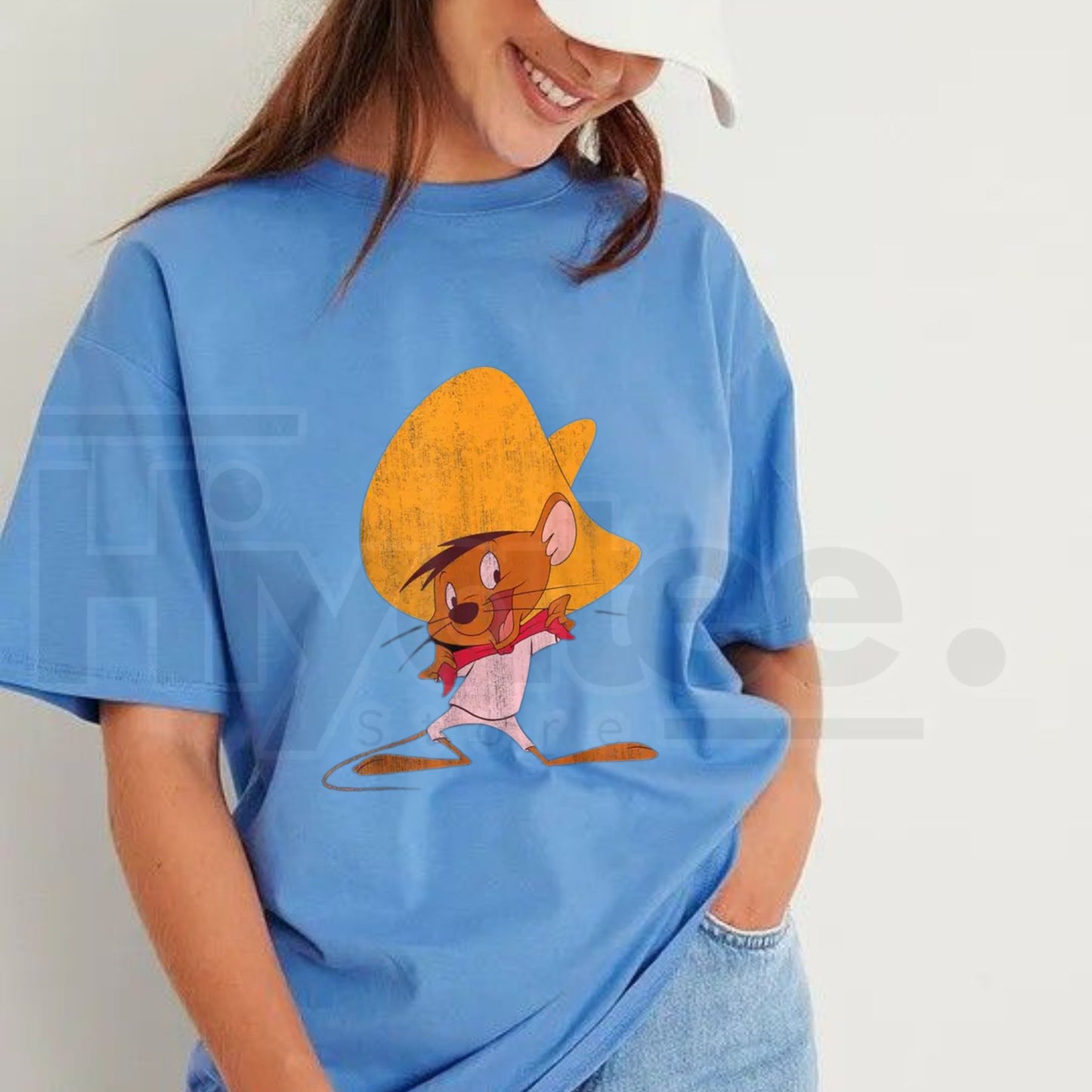 Speedy Gonzales Retro Portrait T-Shirt – Red Hue Looney Tunes Streetwear Graphic Tee