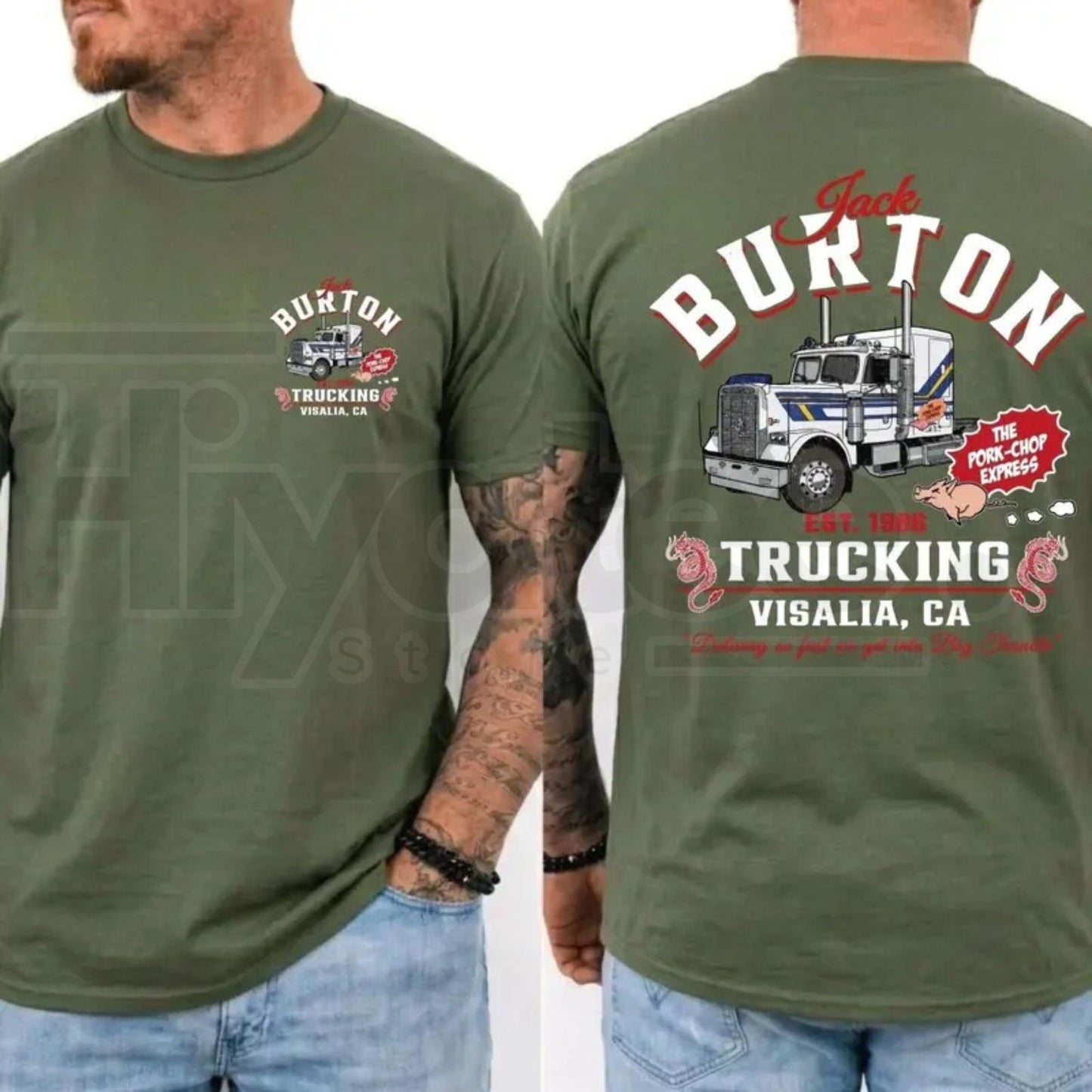 Jack Burton Trucking T-Shirt – Vintage Big Trouble in Little China Trucker Graphic Tee