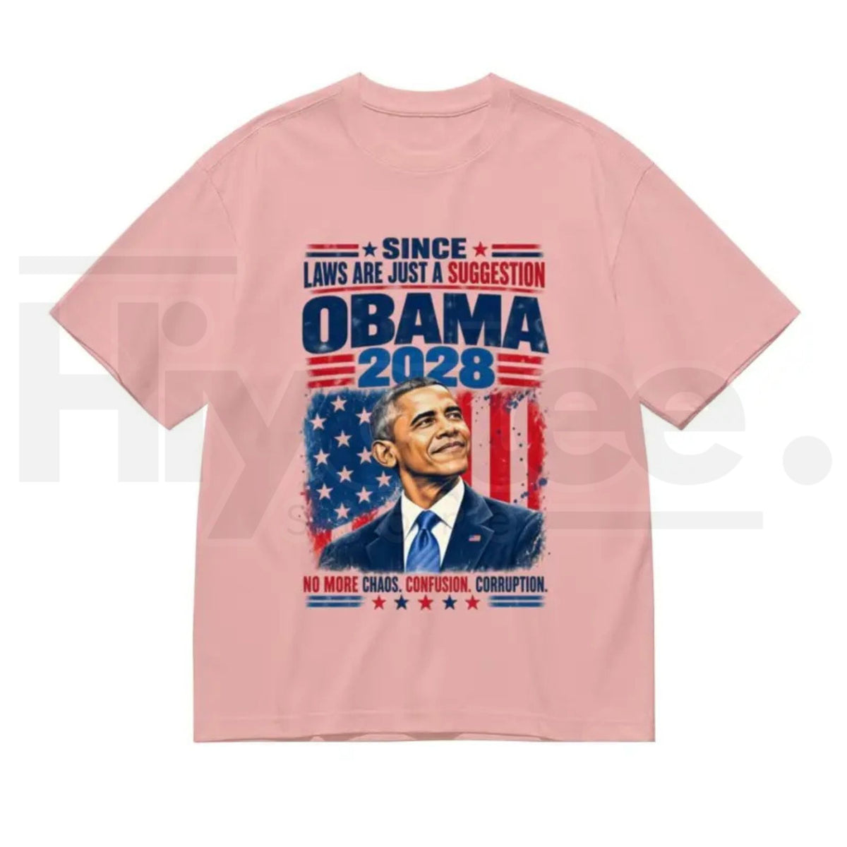 Obama 2028 Typography T-Shirt