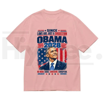 Obama 2028 Typography T-Shirt