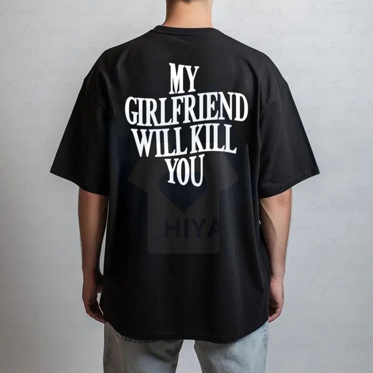 "My Girlfriend Will Kill You" Shirt – Funny Protective Relationship Tee, Gift for Boyfriend