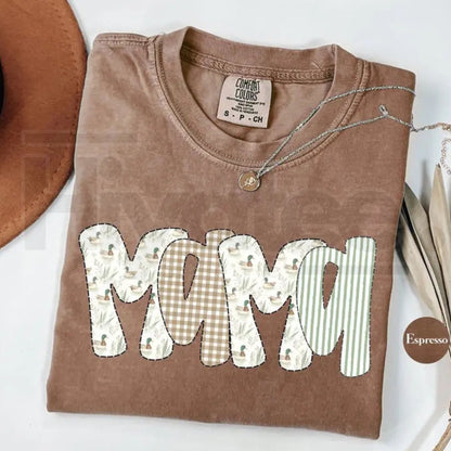 Comfort Colors® Camo Mallard Duck Mama T-Shirt – Duck Hunting Mom Tee, Camouflage Hunting Mama Gift