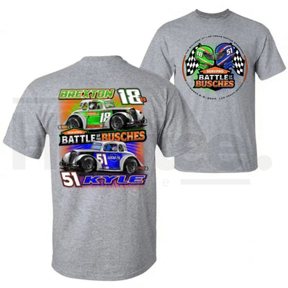 Battle Of The Busches Racing T-Shirt – Vintage Kyle & Brexton Busch NASCAR Style Tee