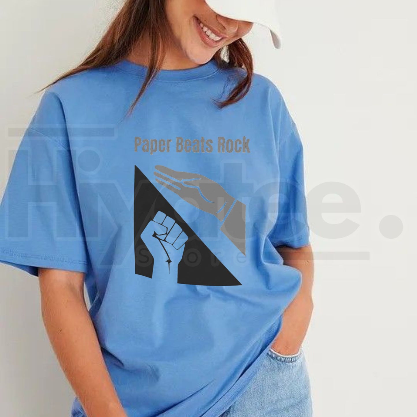 Paper Beats Rock Shirt – Funny Game Night Graphic T-Shirt