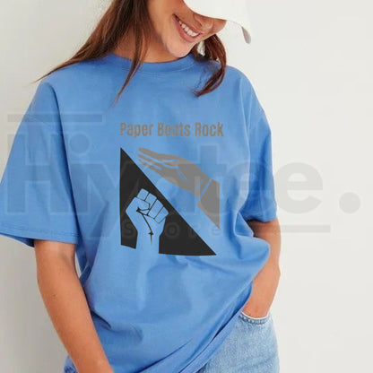 Paper Beats Rock Shirt – Funny Game Night Graphic T-Shirt