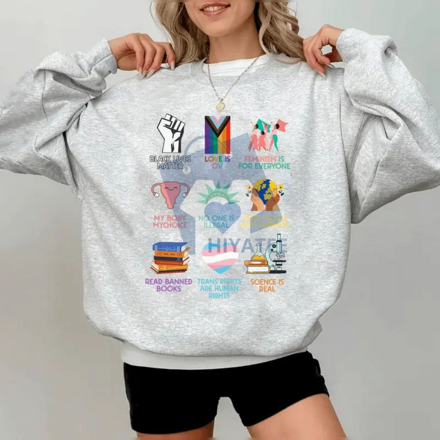 Idaho Teacher Everyone is Welcome Here Sweatshirt – Inclusion Equality Protest Crewneck, Unisex Warm Winter Top