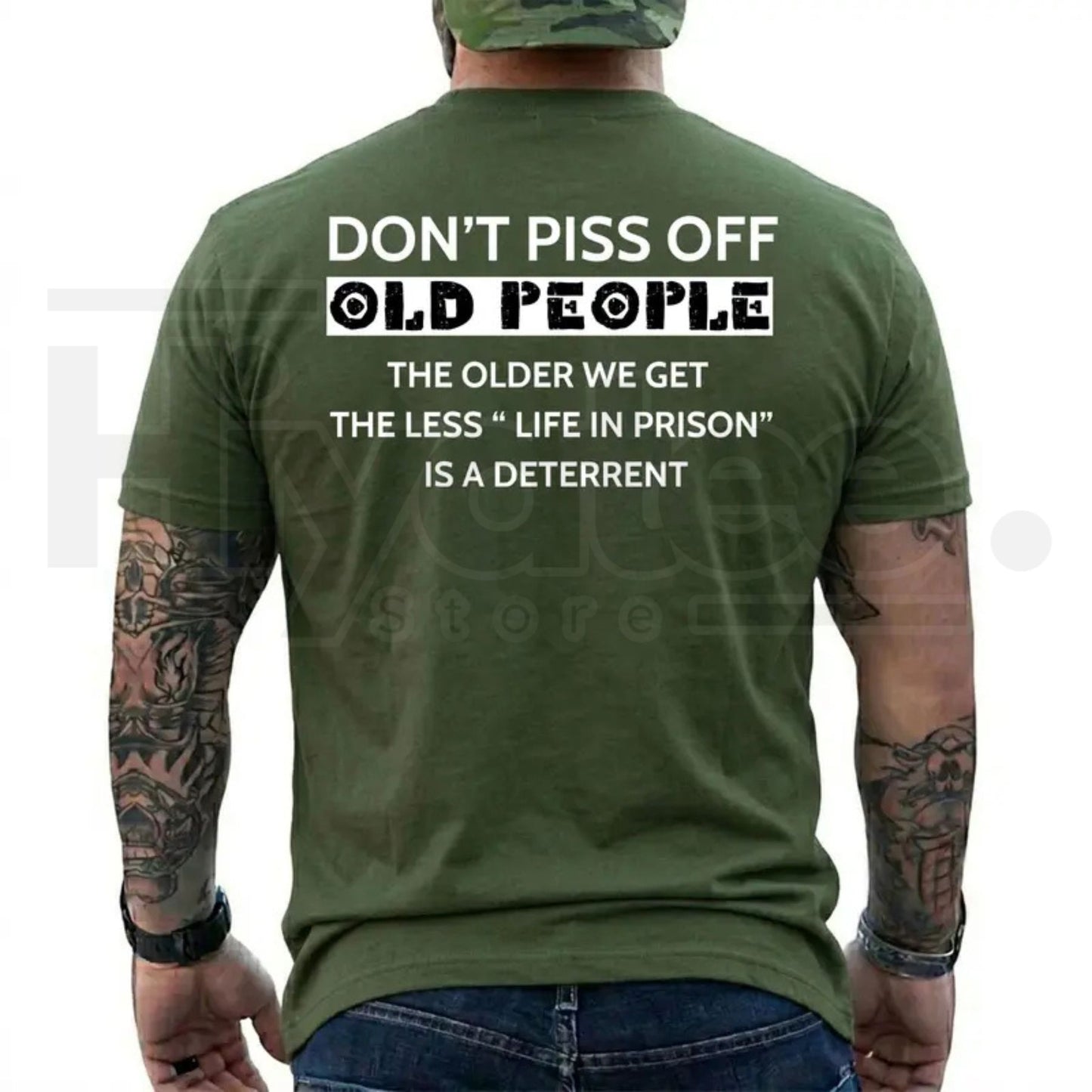 The Less Life In Prison Is A Deterrent T-Shirt – Funny Old People Retro Graphic Tee