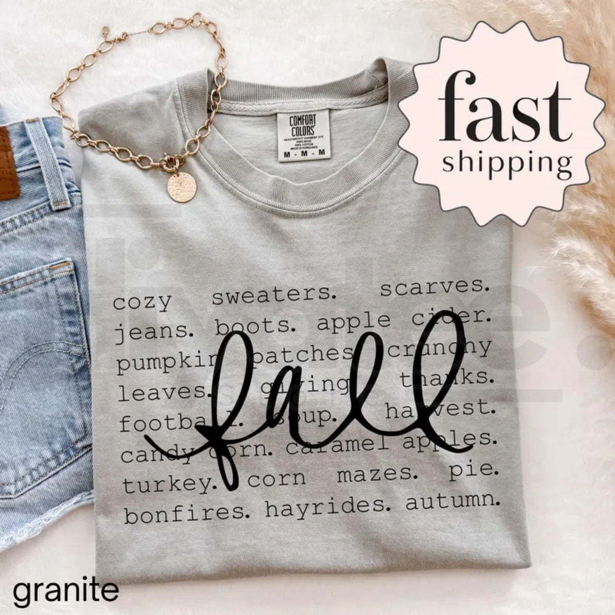 Comfort Colors Cozy Fall Autumn Favorites Pumpkin Patch Tee