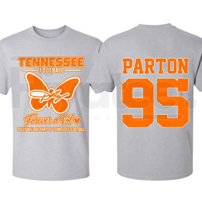 Dolly Parton Tennessee 95 T-Shirt – Country Music Football Orange & White Graphic Tee