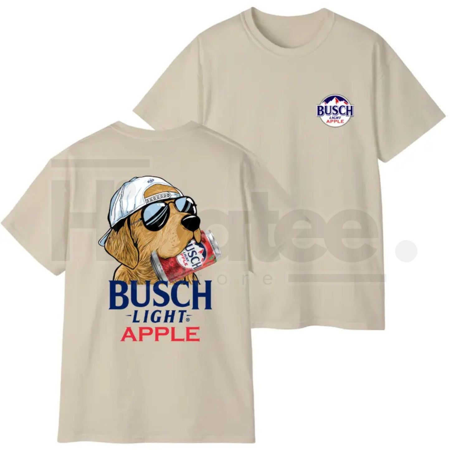 "The Golden Happy Hour" – Funny Retriever Beer Can Graphic Top